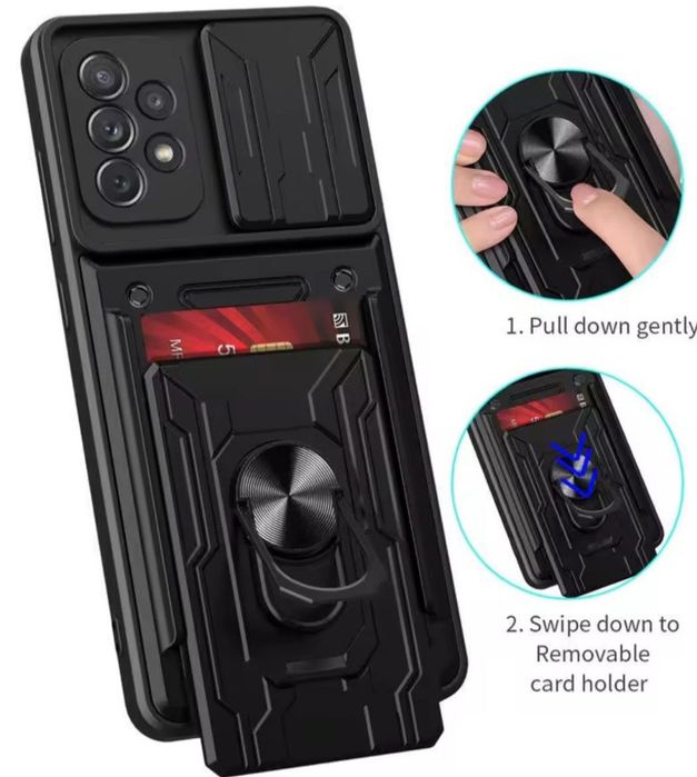 Etui pancerne poco m4 pro 5g w kieszenią na karty/gotówkę