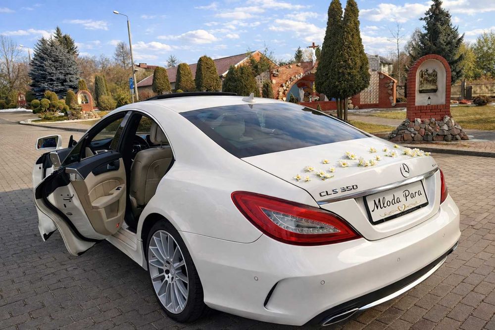 Samochód/Auto do Ślubu ,Wesele Mercedes CLS Biała Perła Cennik