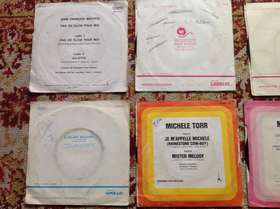 Conjunto / lote 7 singles - Música Francesa - portes incluidos