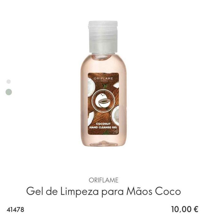 Creme de Mãos + Gel Desinfetante de Mãos de Côco