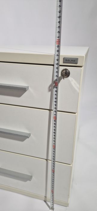 20x Szafka pod biurko kontenerek BALMA biały  na kółkach