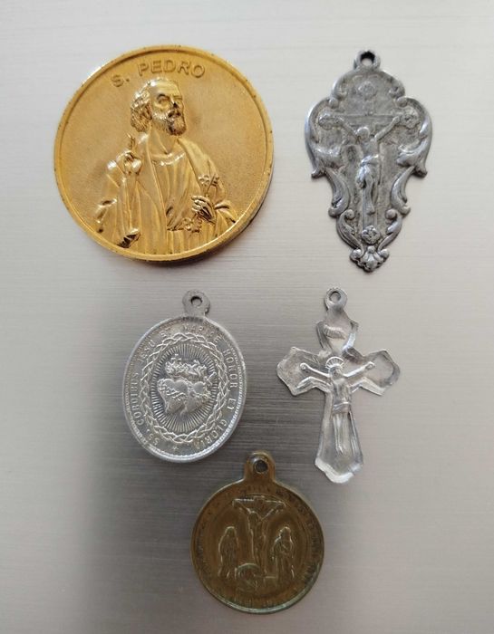 Lote de Medalhas Religiosas antigas