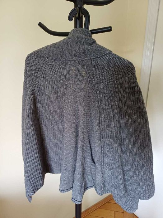 Sweter narzutka merynos kaszmir XL