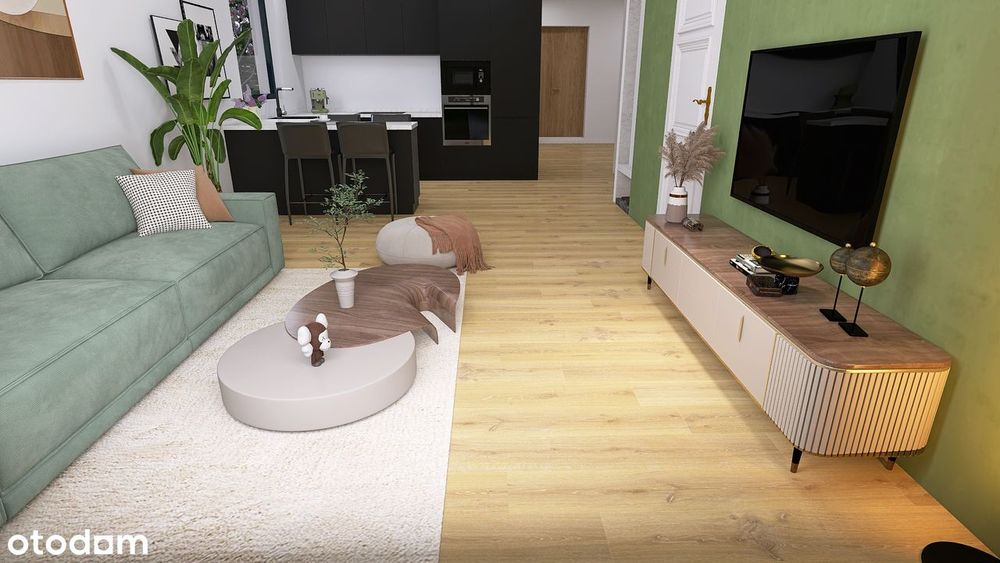 Bezczynszowe mieszkanie parter 64m2 - 3 pokoje , ogród 200m2
