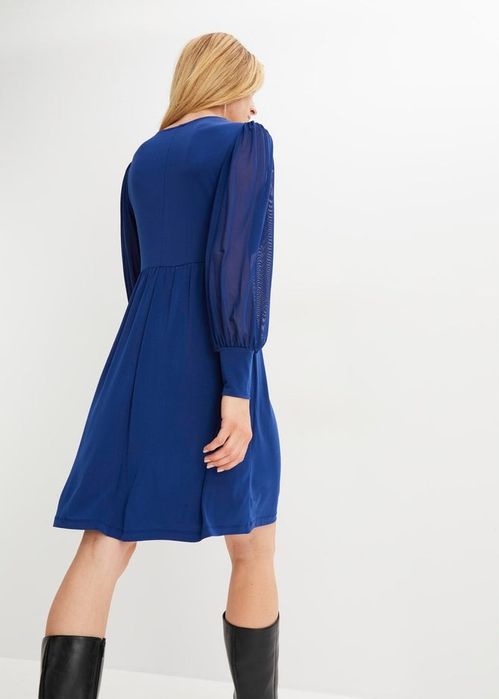 B.P.C niebieska sukienka siateczka 32/34.