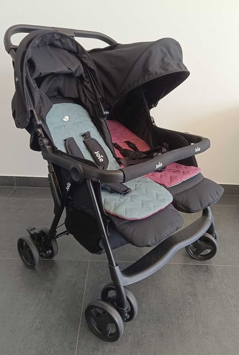 Wózek spacerowy podwójny dla bliźniaków rodzeństw Joie Aire Twin Shale