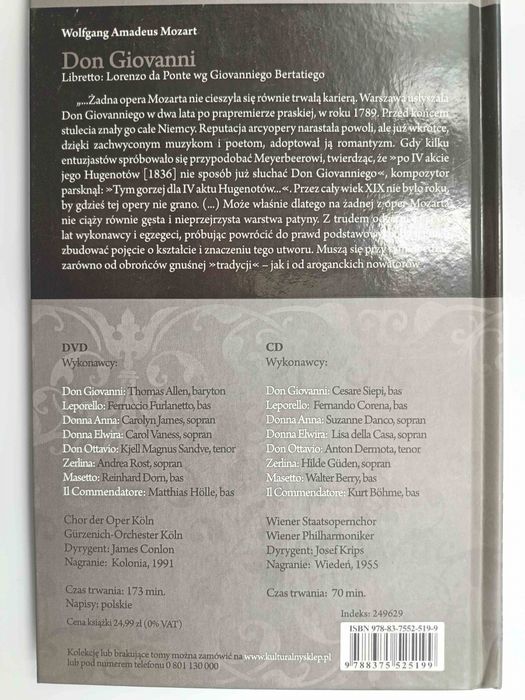 DVD. Wielkie Opery. DON Giovanni - Wolfgang Amadeus Mozart