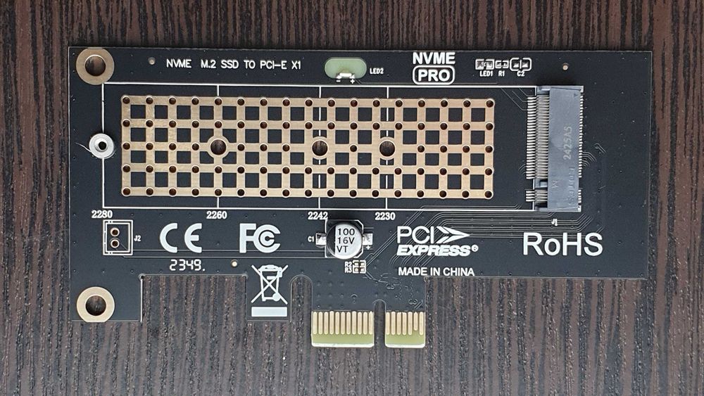 Перехідник (адаптер) M.2 NVMe to PCI-E 4.0/3.0 x1