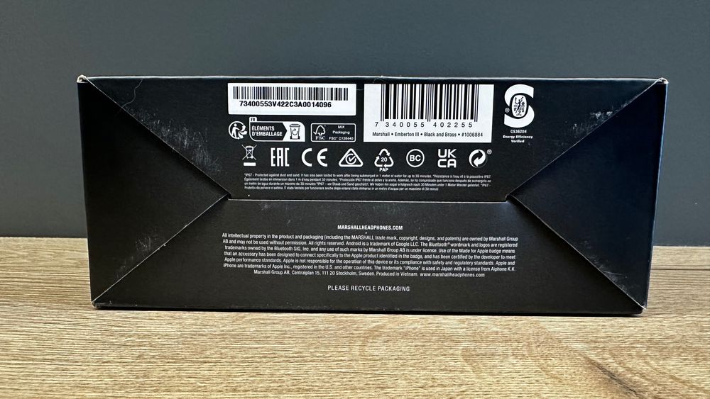 Колонка Marshall Emberton III Black and Brass (1006884). Оригинал!