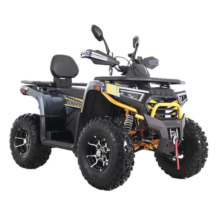 Квадроцикл SharX 250 Желтый | Титановые диски | Лебедка | Shark