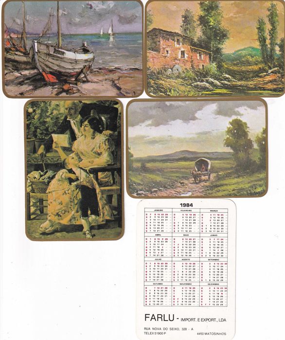 Calendários - Aguarelas da vida campestre