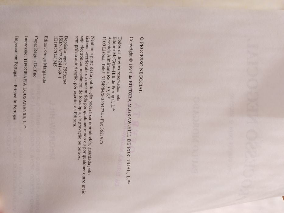 Livro O Processo Negocial da editora McGraw-Hill
