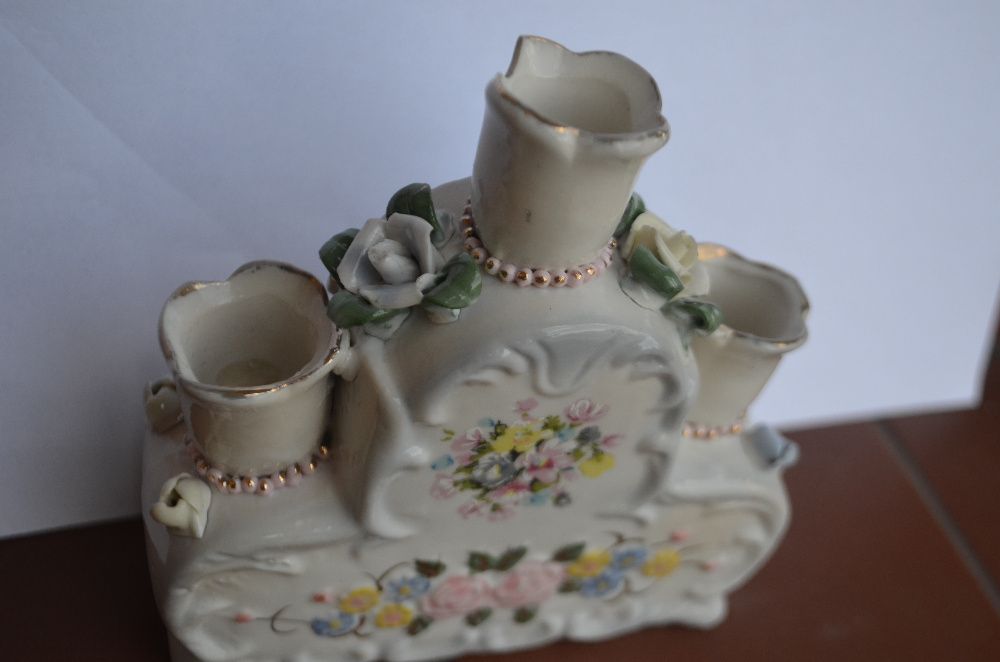 stary świecznik porcelana Anglia Francja