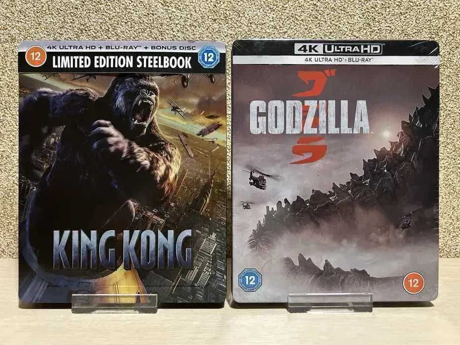Steelbook 4K Ultra HD Blu-ray DC Кинг Конг/Годзилла /Мег 1-2/Шазам 1-2