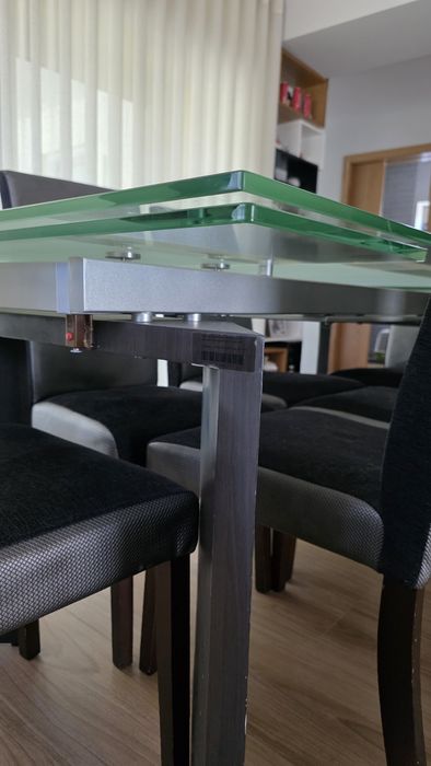 Mesa em Vidro Extensível
