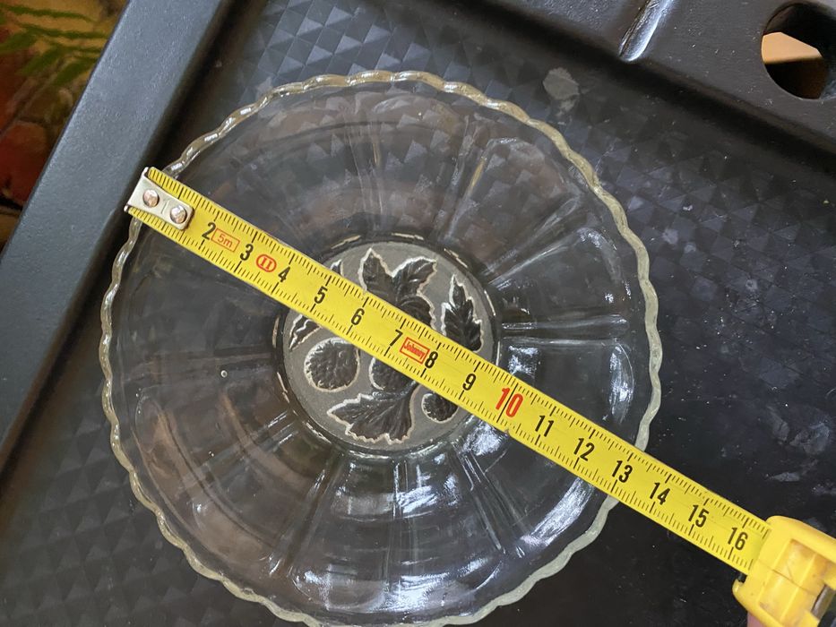 Szklane miseczki prl huta hortensja