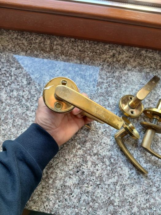 Klamki mosiężne 4 sztuki