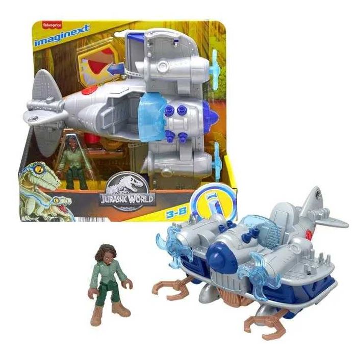 Игровой набор Кайла Уоттс и самолёт Парк Юрского периода Fisher-price