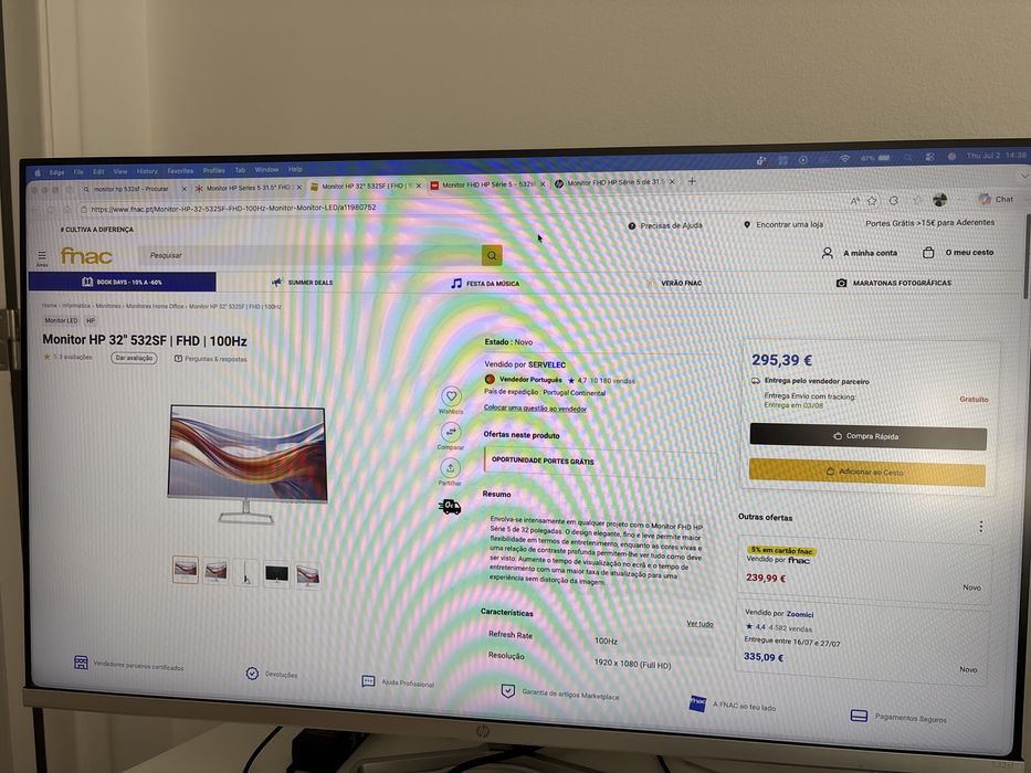 Monitor HP 542sf