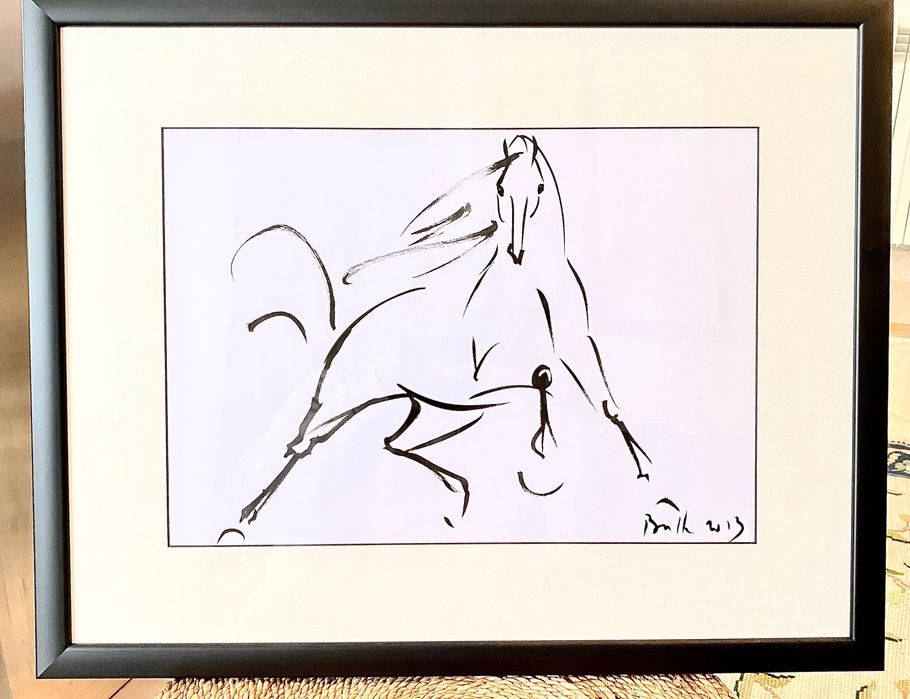 Quadro Desenho Cavalo ORIGINAL de Beatrice Bulteau