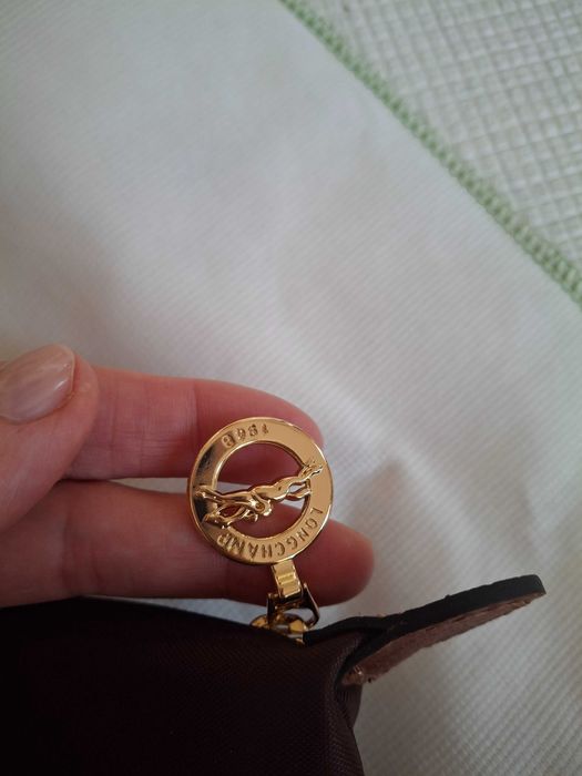 Longchamp le pliage large ciemny brąz