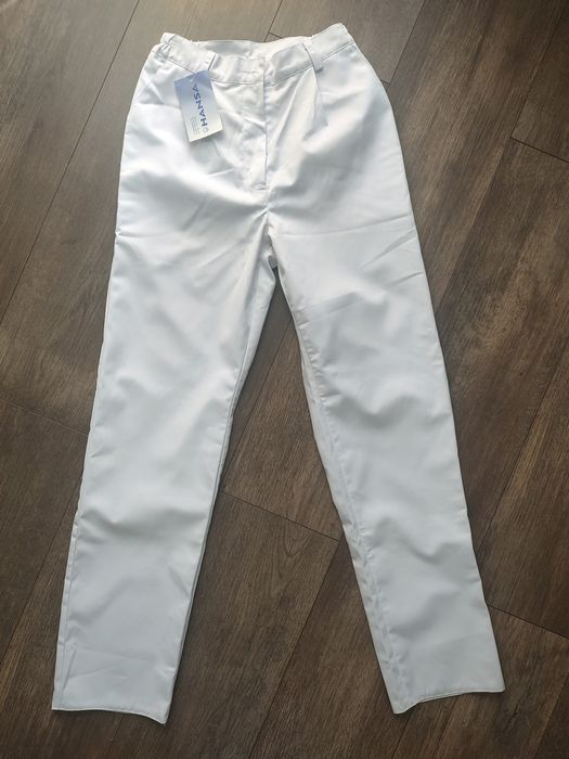 Spodnie medyczne białe r. 34