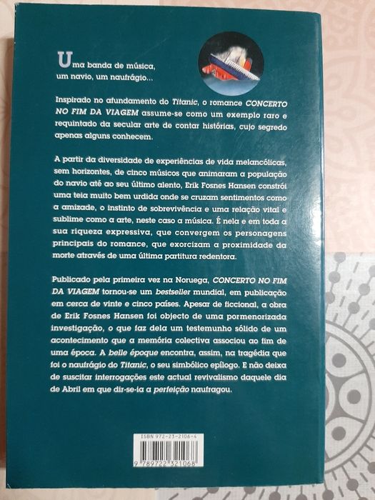 Livro "Concerto No Fim Da Viagem"