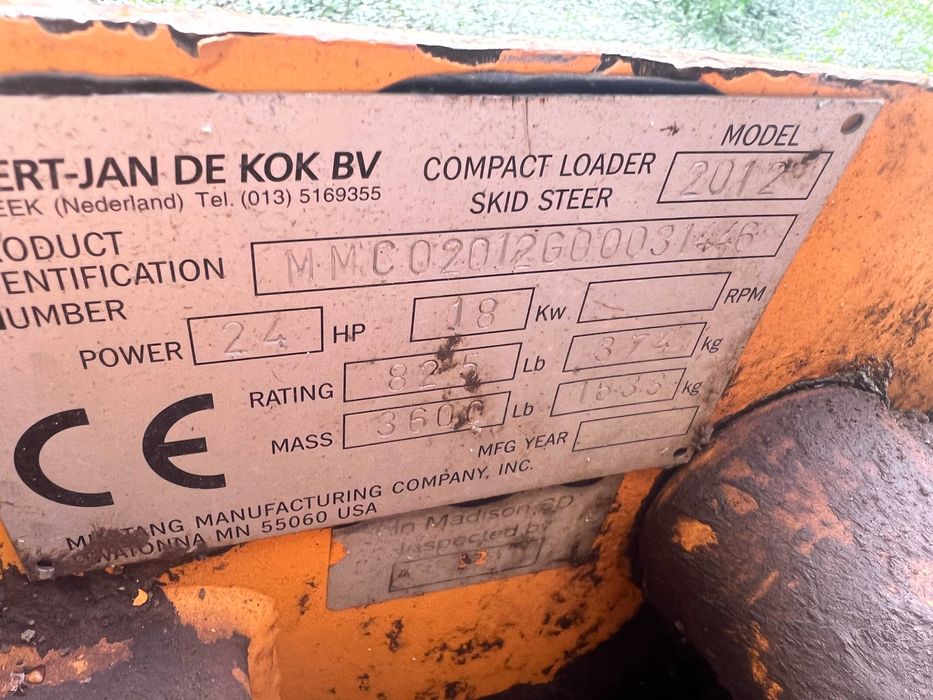 Miniładowarka Bobcat 2012r Mustang 1640E 930mtg Janmar