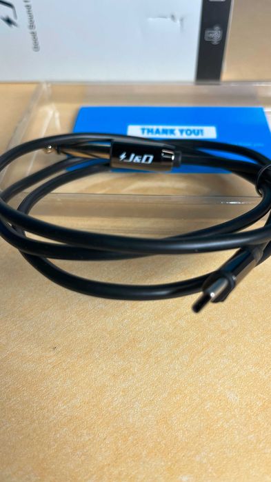 USB-C na 6,35 mm 1/4 cala kabel adaptera Aux, pozłacany 1m J&D spp39