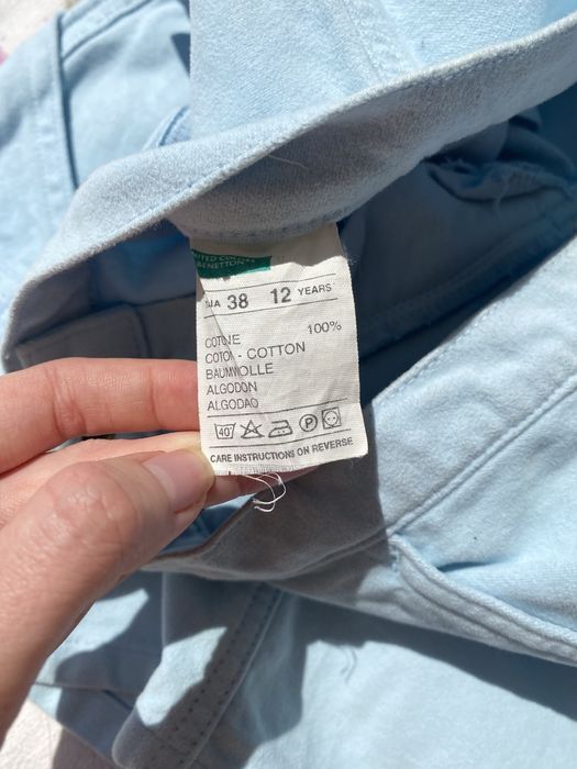 Jasna niebieska błękitna spódniczka krótka XXS 32 XS 34 benetton