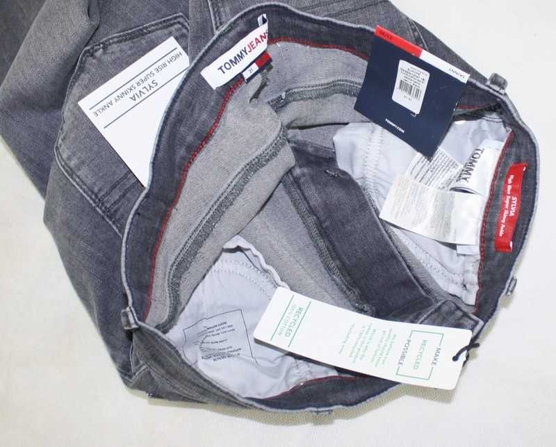 Jeansy Tommy Jeans Sylvia High Rise Skinny szare Hilfiger nowe W31/L30
