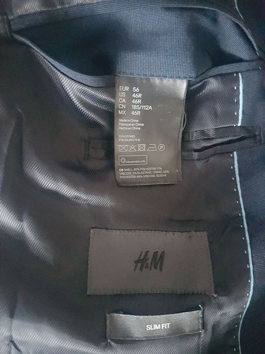 Nowy garnitur H&M nowy 185/112/92 Slimfit