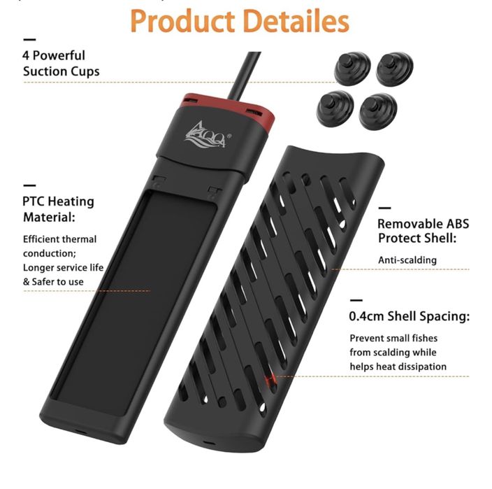 Grzałka do akwarium 200W dla 20-40 Gal.Grzałka cyfrowy termostat
