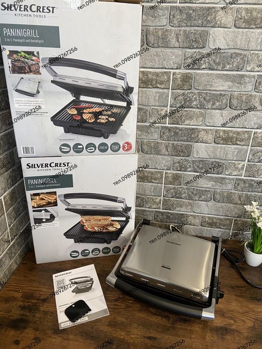 Электрический контактный гриль, контактний,  SilverCrest НІМЕЧЧИНА
