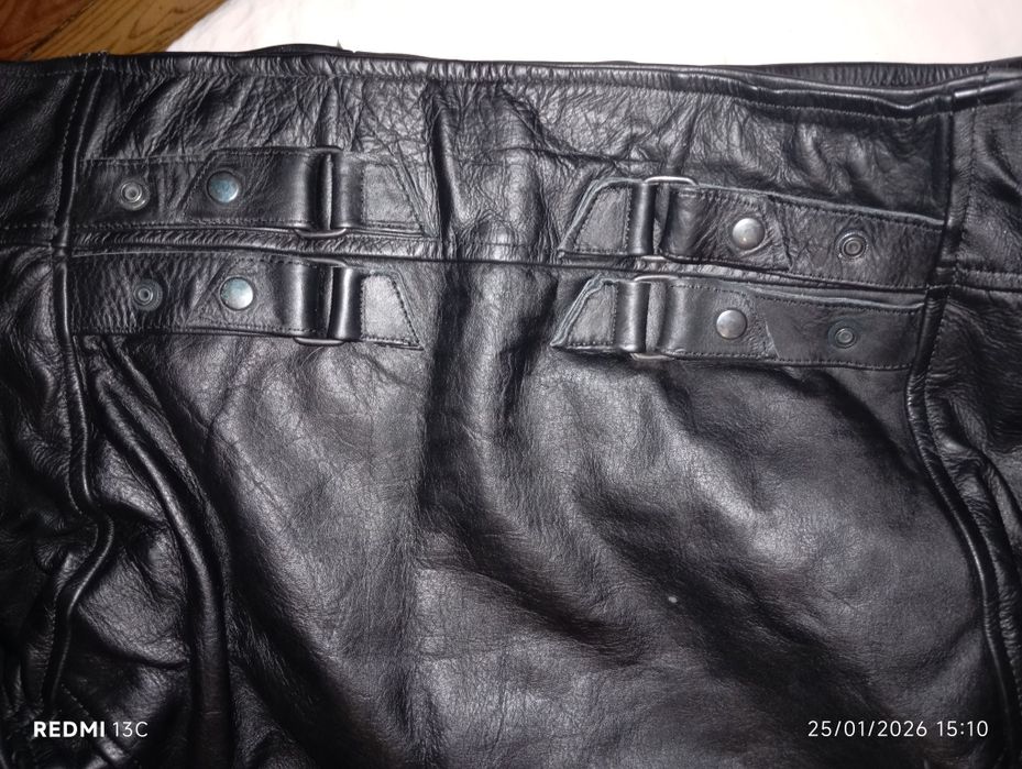 Blusão  motard  em couro