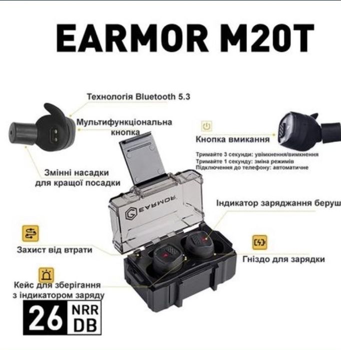 Активні біруші EARMOR M20T Pro