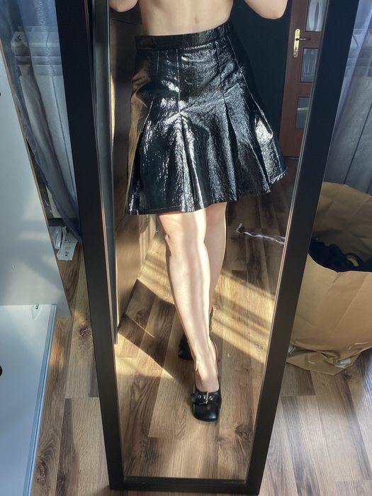 Krótka spódniczka mini lateks latex lateksowa latexowa skórzana