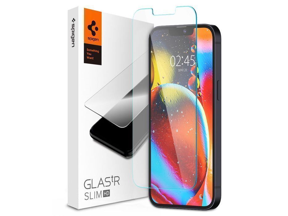 Szkło hartowane Spigen Glas.tR do Apple iPhone 13/ 13 Pro/ 14/ 16e