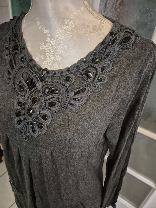 Sukienka boho szara M