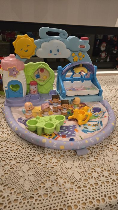 Zabawki Fisher Price Przedszkole Farma Klocki Drewniane
