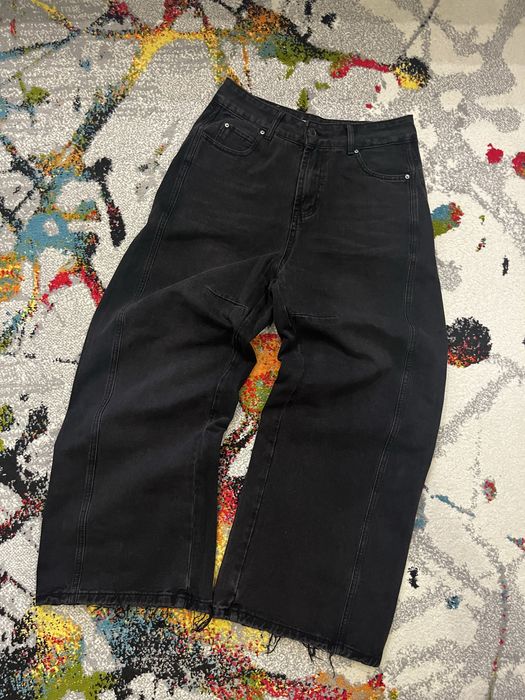 Джинси чорні беггі