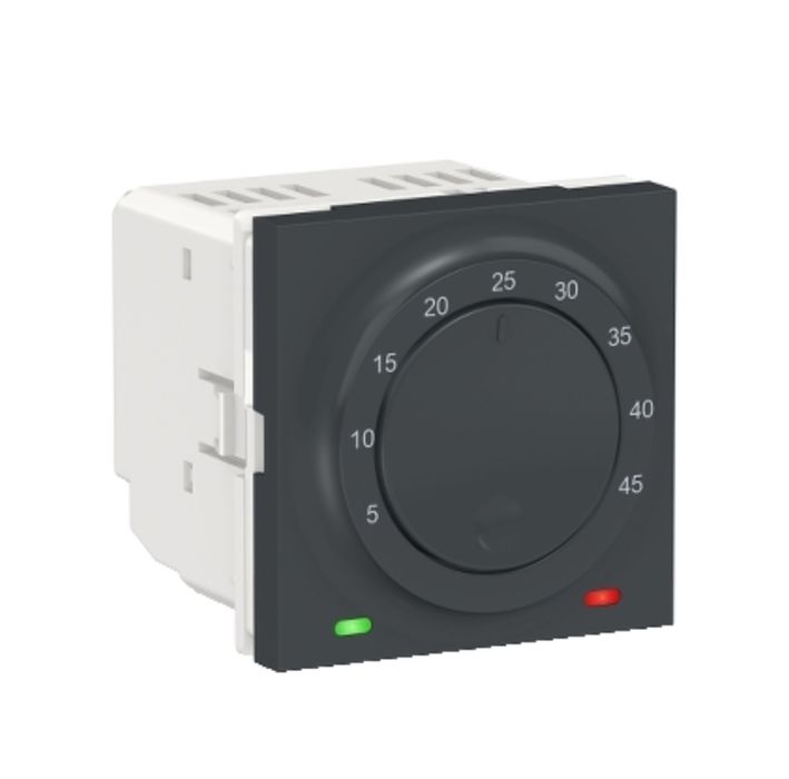 Термостат для теплого пола 10А Schneider Electric (антрацит)