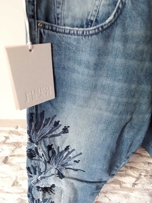Pinko dżinsy 29 nowe hafty pinko jeans medusa