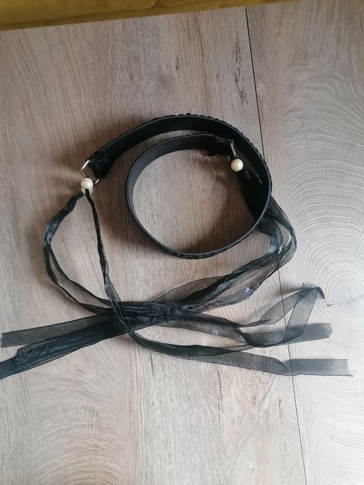 Pasek damski czarny