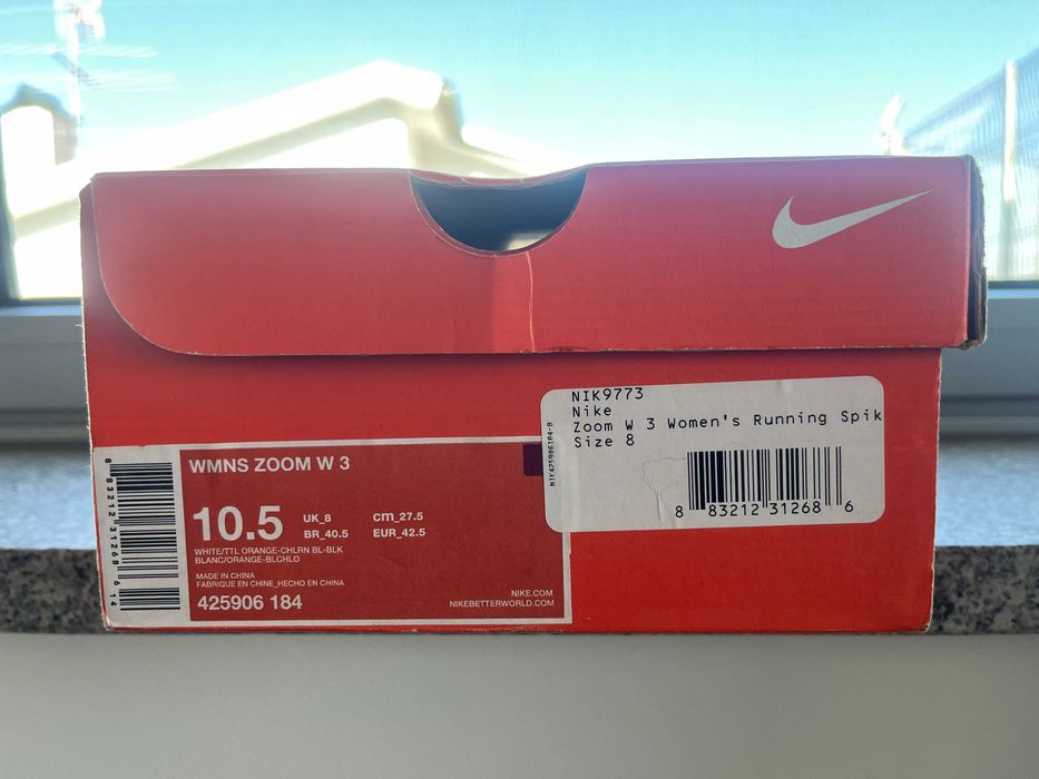 Sapatilhas de bicos atletismo Nike Zoom W 3 42.5 quase novas
