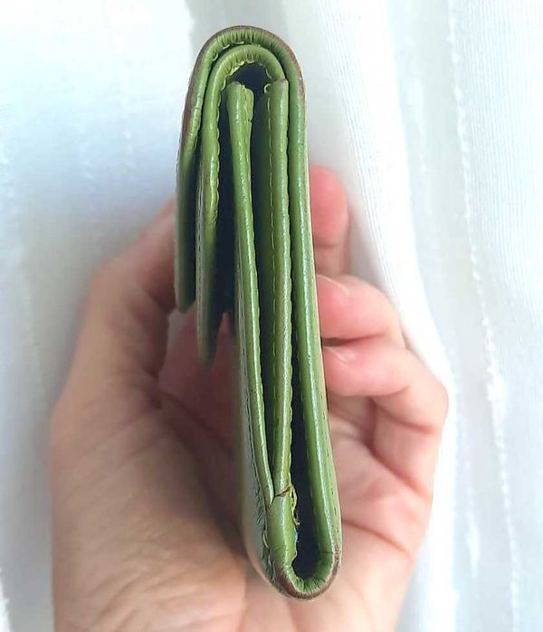 Б/у женский кожаный кошелек Puccini 9х9 см