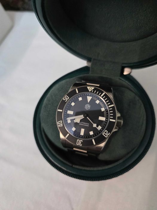 san martin 39mm tytanowy zegarek