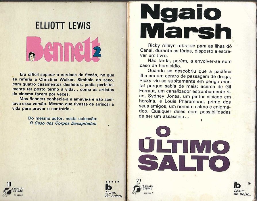 Policiais Clube do Crime - Ngaio Marsh e Elliott Lewis