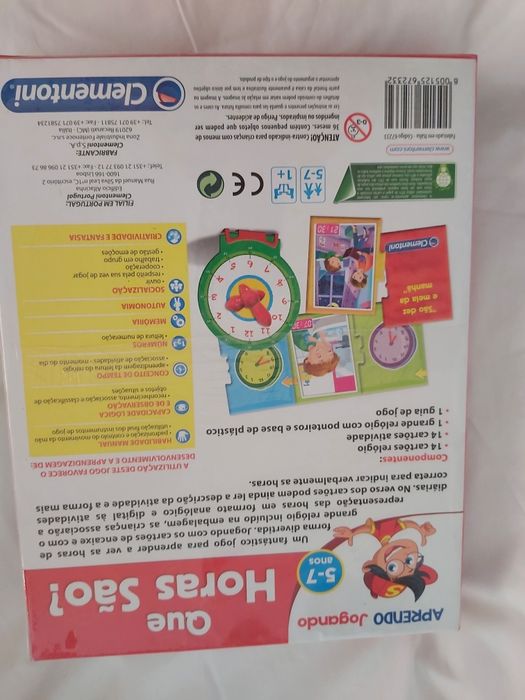 "Que horas são?" - Jogo para crianças dos 5 aos 7 anos.