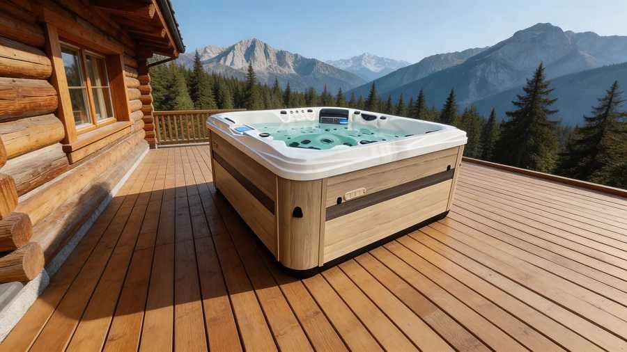 Wanna SPA jacuzzi ogrodowe wanna z hydromasażem ogrodowa 5 osób 61 dysz NOWA